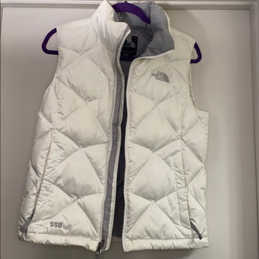 North face vest with stain